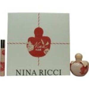 Nina Ricci Gift Set 50ml Nina Fleur EDT Spray + 10ml Nina Fleur EDT Rollerball + 10ml Nina EDT Rollerball