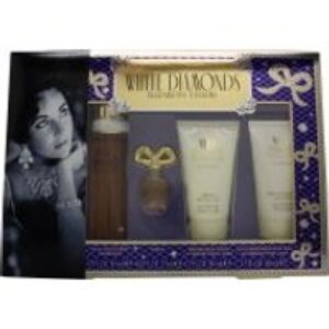 Elizabeth Taylor White Diamonds Gift Set 50ml EDT + 50ml Body Lotion + 50ml Body Wash + 10ml EDT