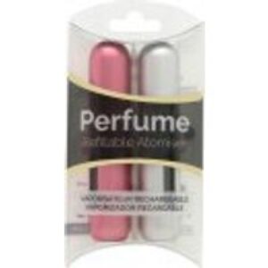 Pressit Refillable Perfume Atomiser Duo Pack - Silver & Pink