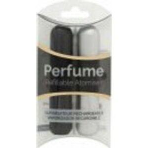 Pressit Refillable Perfume Atomiser Duo Pack - Black & Silver