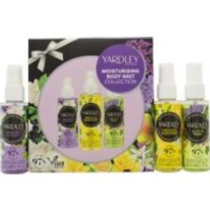 Yardley Moisturising Body Mist Collection Gift Set 50ml Gardenia & Cassis + 50ml Freesia & Bergamot + 50ml Lilac & Pear